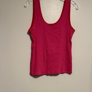 JCREW Women’s Hot Pink Ribbed Tank Top
